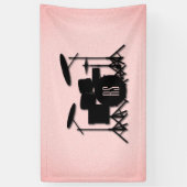 Set-Musikdesign rosa Banner (Vertikal)