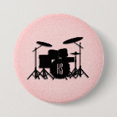 Set-Musikdesign rosa Button (Vorderseite)