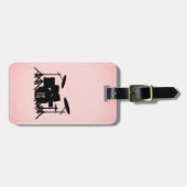 Set-Musikdesign rosa Gepäckanhänger (Vorderseite horizontal)