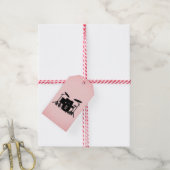 Set-Musikdesign rosa Geschenkanhänger (Mit Garn)