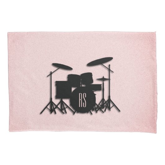 Set-Musikdesign rosa Kissenbezug (Vorderseite)