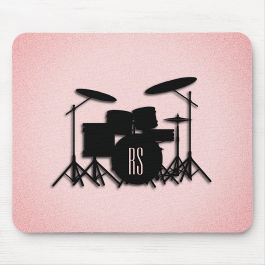 Set-Musikdesign rosa Mousepad (Vorne)