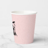 Set-Musikdesign rosa Pappbecher (Links)