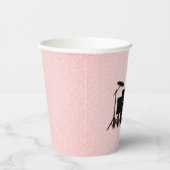 Set-Musikdesign rosa Pappbecher (Rechts)