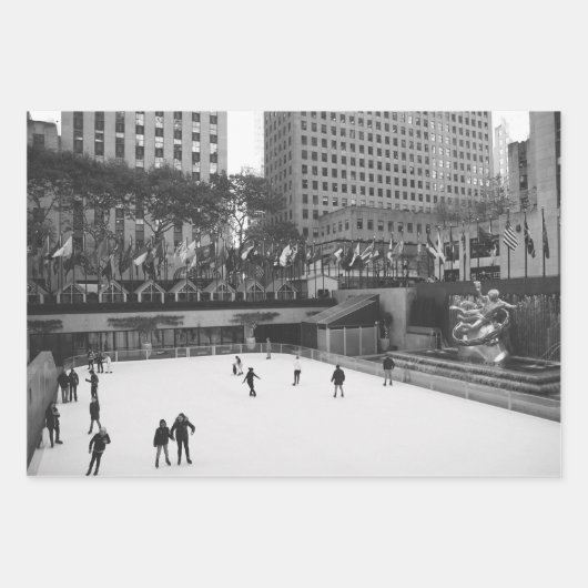 Set New Yorker Schwarz-Weiß-Fotos Geschenkpapier Set (Vorderseite 3)