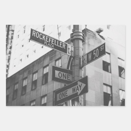 Set New Yorker Schwarz-Weiß-Fotos Geschenkpapier Set (Vorderseite 2)