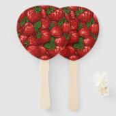 Set of 10 Fresh Strawberry Design Fans Fächer (Vorne und Hinten)