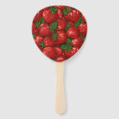 Set of 10 Fresh Strawberry Design Fans Fächer (Rückseite)