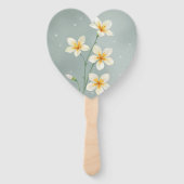 Set of 10 Unique Flower Design Fans - Minimalist Fächer (Rückseite)