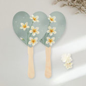 Set of 10 Unique Flower Design Fans - Minimalist Fächer