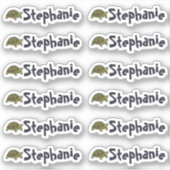 Set of 12 Cute Turtle Name Labels (Vorderseite)