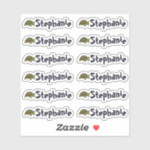 Set of 12 Cute Turtle Name Labels (Blatt)