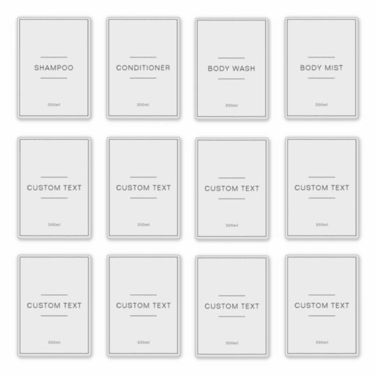 Set of 12 Personalized Waterproof Household Labels (Vorderseite)