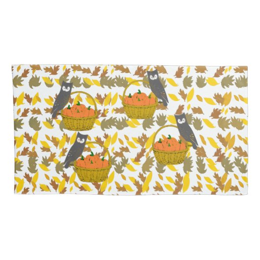 Set of 2 Autumn Pumpkins Fall Pillow Cases / Sham Kissenbezug (Rückseite-Rechts)