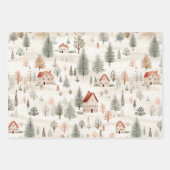 Set of 3 Country Whimsical Woodsy  Geschenkpapier Set (Vorderseite)