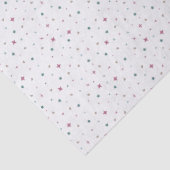 Set of 3-Mini Stars and Hearts Muted Pink & Teal Seidenpapier (Detail)