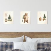 Set of 3 One Happy Camper Bear Nursery Wall Art (Schlafzimmer)