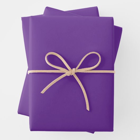 Set of 3 solid R Purple wrapping paper flat sheets Geschenkpapier Set (Beispiel)
