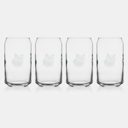 SET of 4 GLAKAT Dosenglas (Rechts)