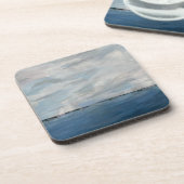 Set of 6 Coastal Art Hard Plastic Coasters Getränkeuntersetzer (Linke Seite)