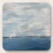 Set of 6 Coastal Art Hard Plastic Coasters Getränkeuntersetzer (Vorderseite)