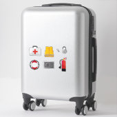 Set of 7 Safety Items Aufkleber (Koffer)