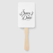 Set of Fans (Elegant Rustic Marsala Floral Save) Fächer (Rückseite)