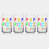 Set Of Four New Year Printed Can Glasses Dosenglas (Hinten)