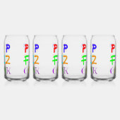 Set Of Four New Year Printed Can Glasses Dosenglas (Rechts)