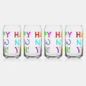 Set Of Four New Year Printed Can Glasses Dosenglas (Links)