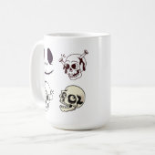 Set of Four Unique Skull Illustrations Kaffeetasse (Vorderseite Links)