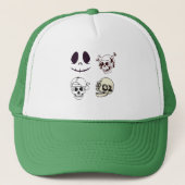 Set of Four Unique Skull Illustrations Truckerkappe (Vorderseite)