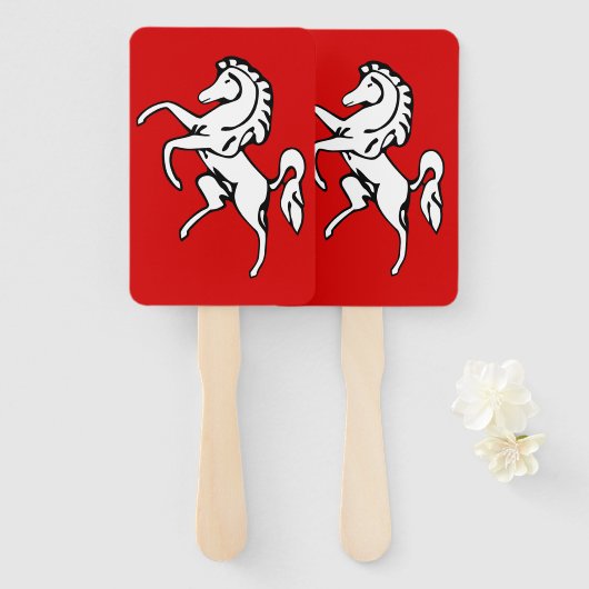 Set of hand fans with flag of Kent, England Fächer (Vorne und Hinten)