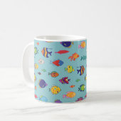 Set of tropical fish. line seamless pattern kaffeetasse (Vorderseite Links)