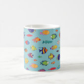 Set of tropical fish. line seamless pattern kaffeetasse (Mittel)