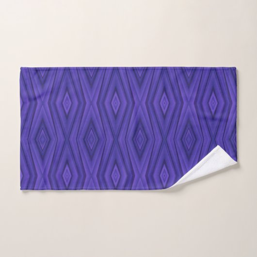 Set of two purple towels featuring geometric  (Handtuch)