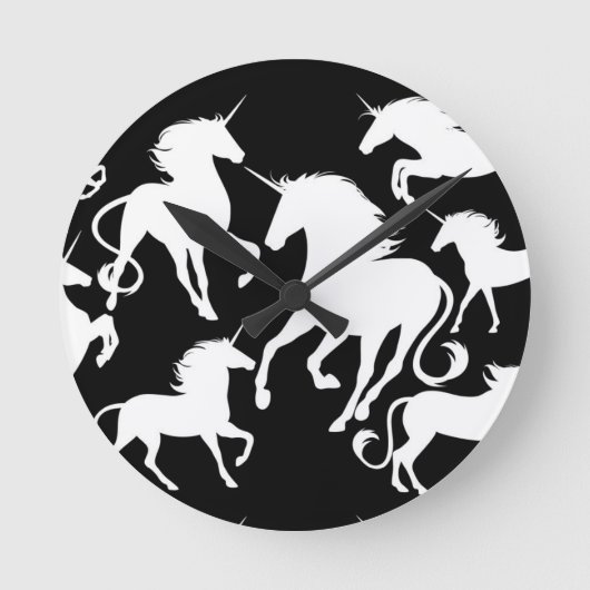 set of unicorns runde wanduhr (Vorderseite)