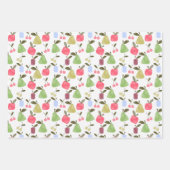 Set, Papierfrüchte, Obstpapier Geschenkpapier Set (Vorderseite)