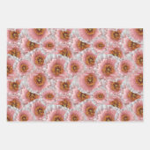 Set, Pfeffer, Blumenmuster, Blume, rosa, rot Geschenkpapier Set (Vorderseite 2)