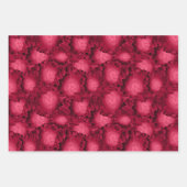 Set, Pfeffer, Blumenmuster, Blume, rosa, rot Geschenkpapier Set (Vorderseite)