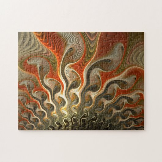 Set Phaser Orange Abstrakte Flammen Puzzle (Horizontal)
