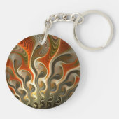 Set Phaser Orange Abstrakte Flammen Schlüsselanhänger (Rückseite)
