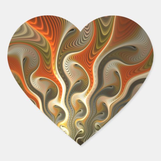 Set Phasers Abstrakt Fire Herz-Aufkleber (Vorderseite)