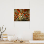 Set Phasers Orange Abstrakt Flammen Poster (Küche)