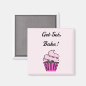 Set pinkfarbener Kuchen Magnet (Vorderseite/Rückseite)