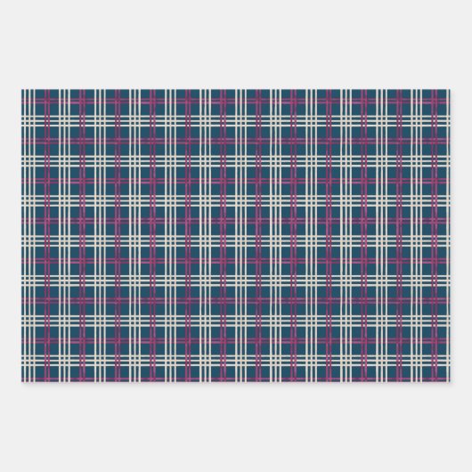 Set "Plum Squares" Geschenkpapier Set (Vorderseite 3)