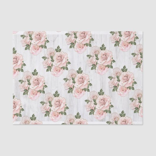Set Qty 2 Rustikale Blush-Rose Seidenpapier (Vorderseite)