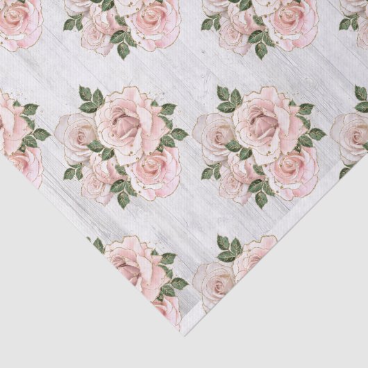 Set Qty 2 Rustikale Blush-Rose Seidenpapier (Ausschnitt)