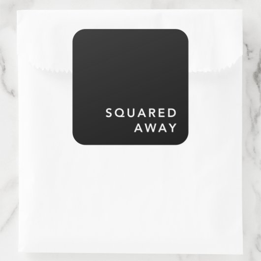 Set Quadratischer Aufkleber (Tasche)