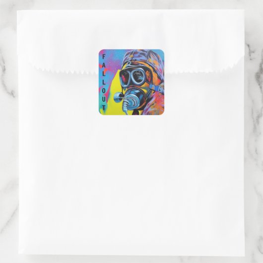 Set Quadratischer Aufkleber (Tasche)